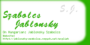 szabolcs jablonsky business card